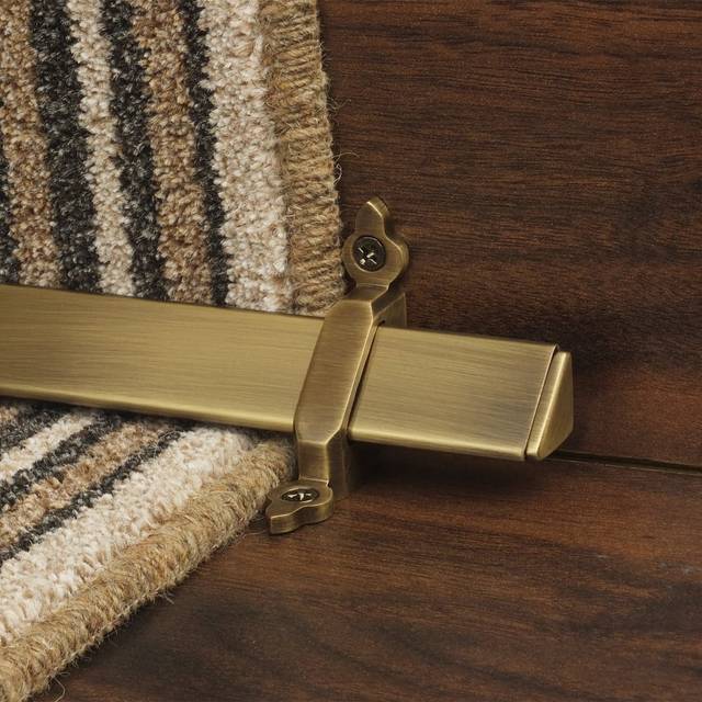 Royal Polished Brass Vue Stair Rod Bar Rod Length: Rod Length: 110cm (3ft 7in approx.)