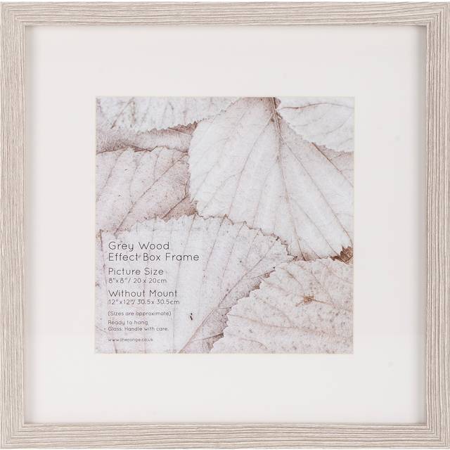 Grey Wood Effect Box Photo Frame 12 x 12 inch