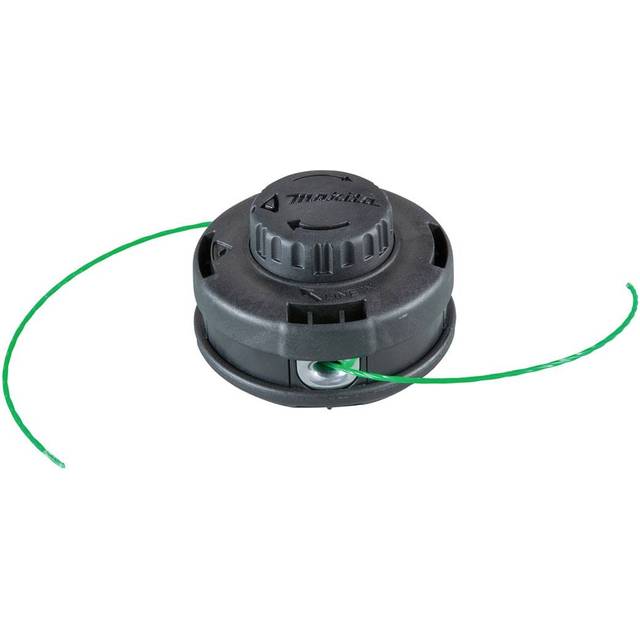 Makita 191D89-4 2-trådshuvud Tap&Go M10 x 1,25, vänstergänga, Ø 102 mm, med 2,0 mm fyra blad klipptråd, 4 meter lång, skrivautomatik, lämplig för sladdlös grästrimmer och sladdlös friklippare