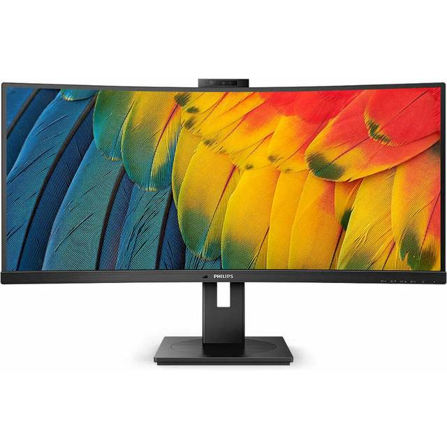 Philips 5000 Series 34B1U5600CH 34 VA WQHD 120Hz Ultrawide Curved Monitor with USB-C Dock - Black