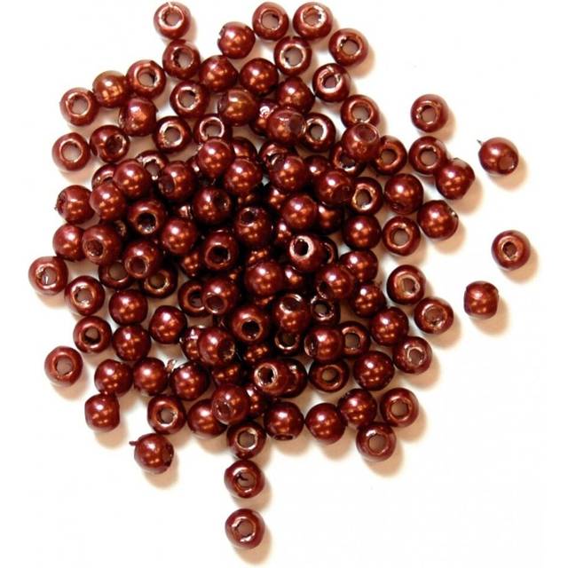 Craft Factory Round Pearl Beads  Bronze - per pack