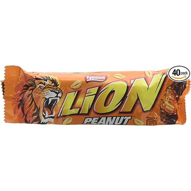 Lion Peanut Chocolate Bar by Nestle - Full Box of 40 x 40g Bars