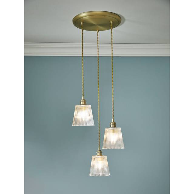 Laura Ashley Callaghan 3 Pendant Cluster Light, Antique Bronze