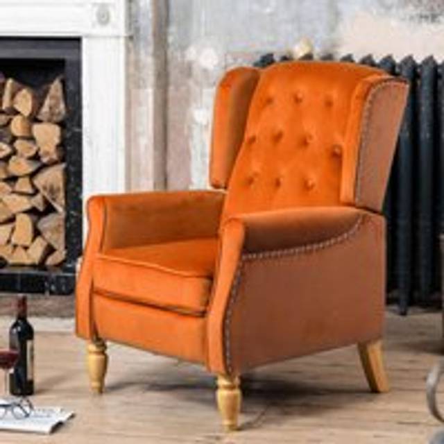 Artemis Home Annapoli Recliner Armchair - Orange, Orange