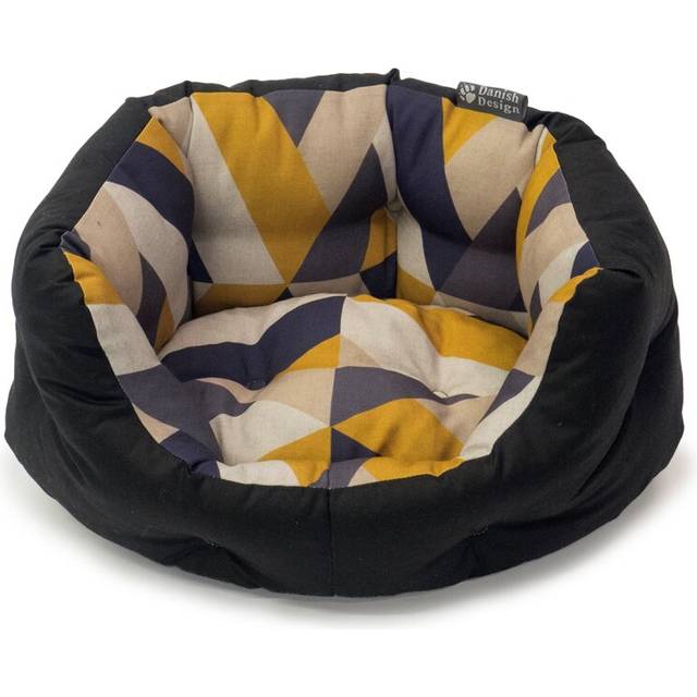 Danish Design Eco Wellness Geo Tile Bed - Black;White;Yellow (Small (60cm W x 56cm D))