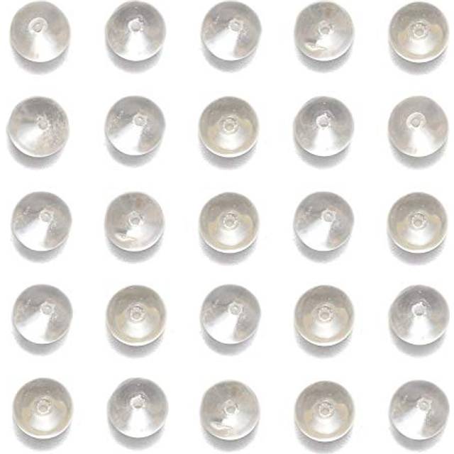 NCB 100PCS 8mm Natural Clear Quartz Crystals Beads Gemstone Round Loose Stone Beads Spacer Beads for Jewelry Making with Crystal Stretch Cord(Clear Qu