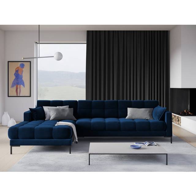 Adoraim Corner Sofa - Black (75cm H X 293cm W X 185cm D)