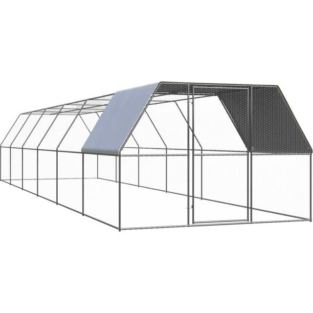 Forsan Walk in Chicken Run with Wire Mesh - Gray (200cm H x 300cm W x 1200cm D)
