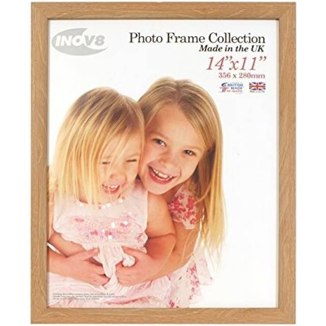 Inov8 Framing - Lime Oak 14x11 Inch (27x35cm) British Made Photo Frame - Wood Effect with Glass Picture Frame