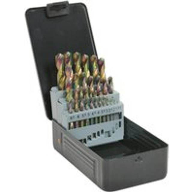 25 Piece Edge Ground HSS Drill Bit Set - 1mm to 13mm - For Hand & Pillar Drills