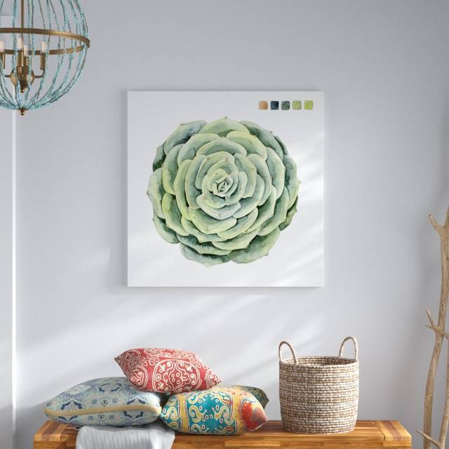 Succulent Swatches IV by Grace Popp - Wrapped Canvas Painting Print (91cm H x 91cm W)