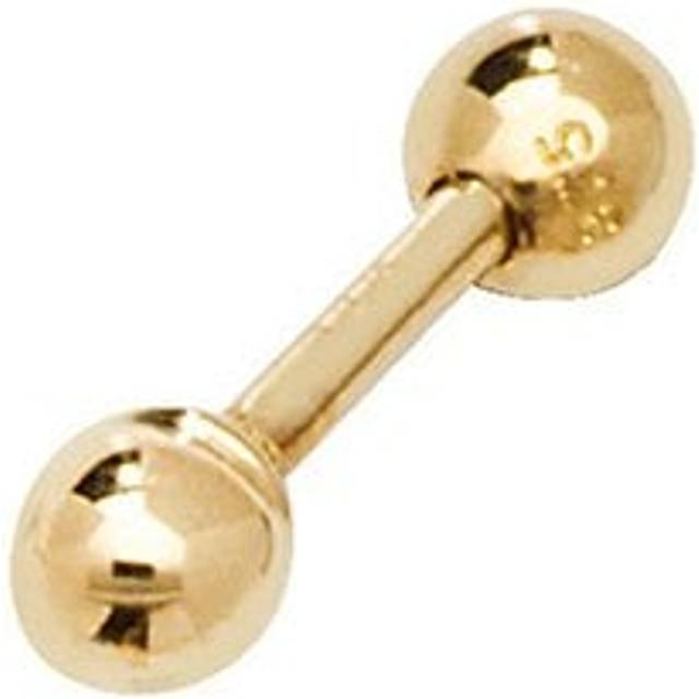 9ct Yellow Gold Bead Cartilage 6mm Post Stud ES900