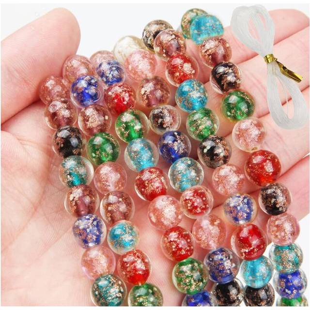 100Pcs 8mm Color Glass Beads  Small Round Matte Sea Glass Beads for Jewelry Making  Earring Spacer Beads DIY Crafts Bracelets Necklaces Earrings (Mult