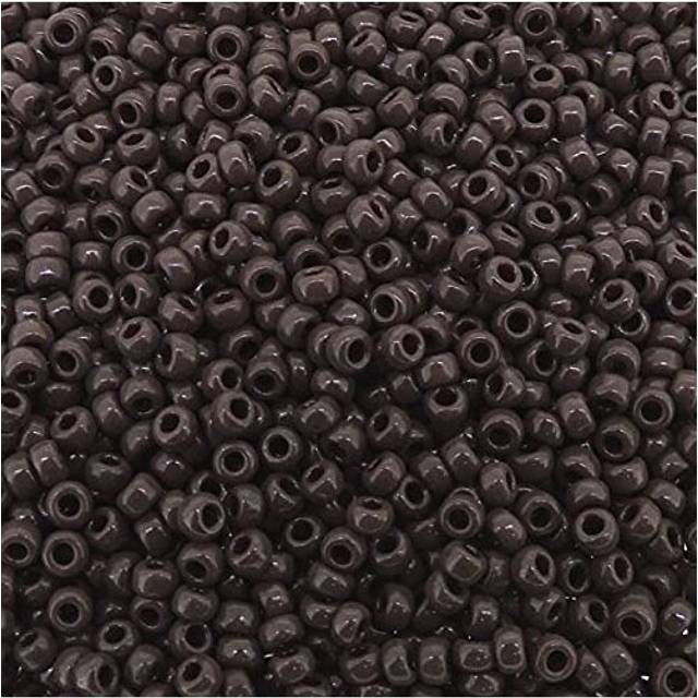 Brown Opaque Miyuki Japanese round rocailles glass seed beads 11/0 Approximately 24 gram 5 inch tube