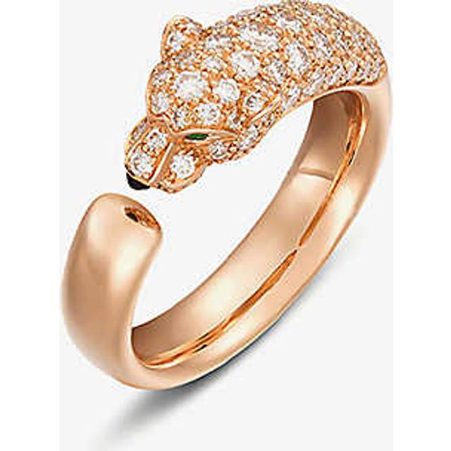 Panthère De Cartier 18ct Rose-Gold and Diamond Ring