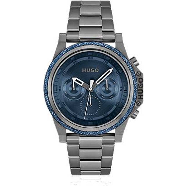 HUGO 1530350 Brave Grey IP Bracelet Watch - W45402