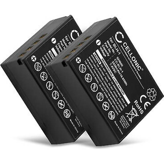 2x battery for olympus om-d e-m1x om-d e-m1 mark iii om-d e-m1 mark ii 2250mah