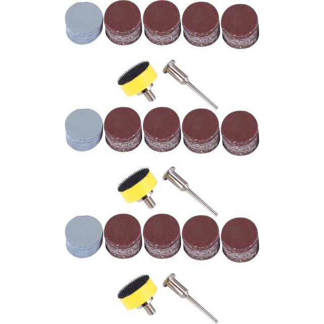 300Pcs 25mm 1 Inch Sander Disc Sanding Disk 100-3000 Grit Paper with 1Inch Abrasive Polish Pad Plate + 1/8 Inch