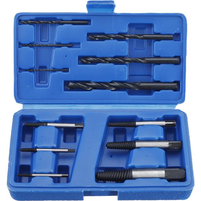 Drillpro 12Pcs Damaged Screw Extractor/ Drill Bit Set Bolt Stud Removal Kit Set with Case