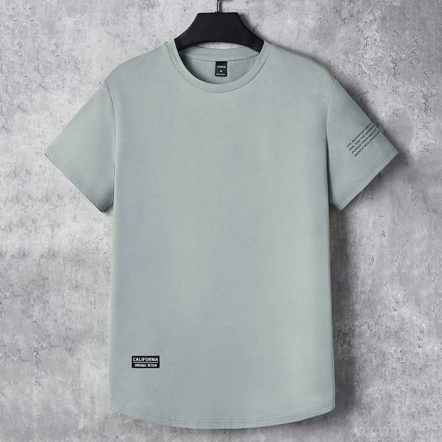 Manfinity Men&#39;s Knitted Short Sleeve T-Shirt With Slogan Print