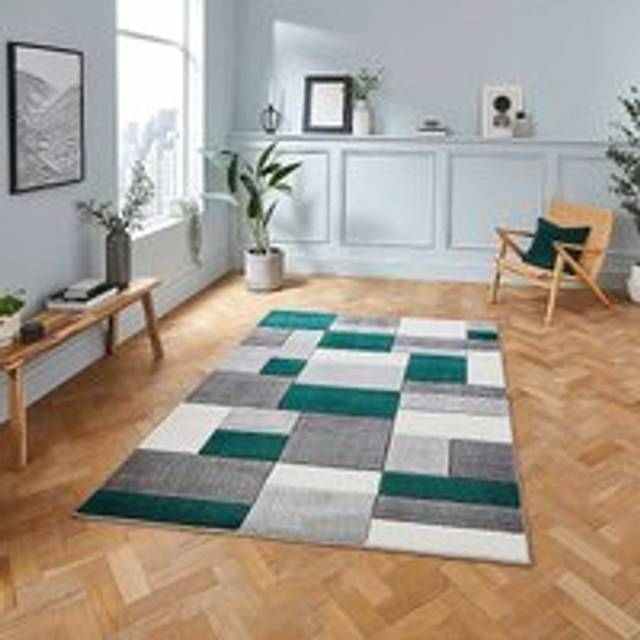 Matrix Geometric Rug - Green - 80 X 150 - Think Rugs