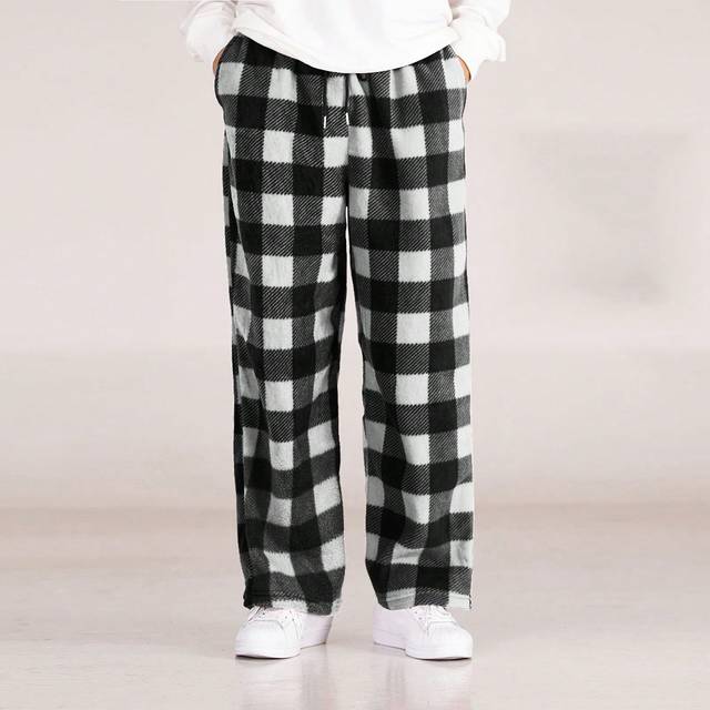 Manfinity Men&#39;s Gingham Pattern Slant Pocket Pants