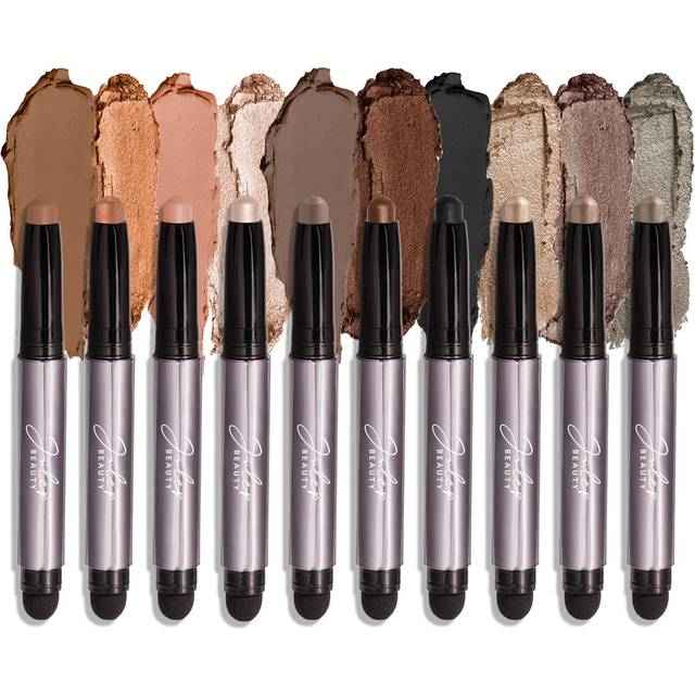 Julep Eyeshadow 101 Crme to Powder Waterproof Eyeshadow Stick 10 Piece Palette - Matte and Shimmer Finishes