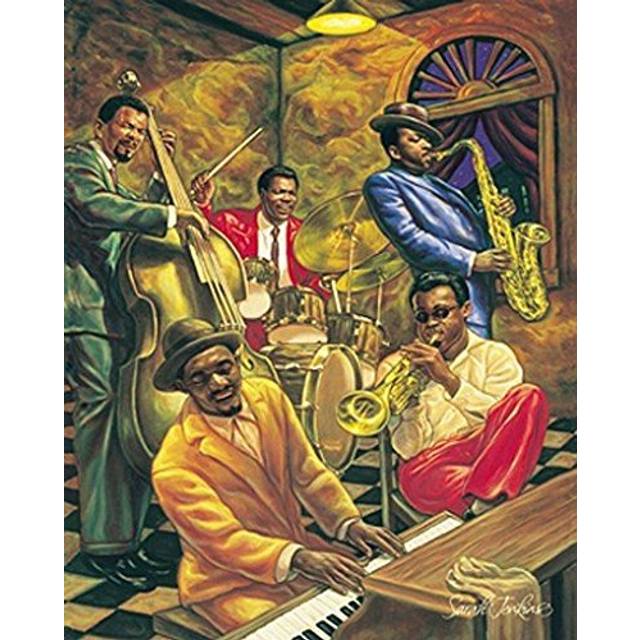 Cool Jazz by Sarah Jenkins African American Musicians Art Print Poster 24X36