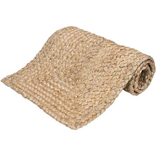 gLAMBURg Farmhouse Jute Burlap Table Runner 36 Inches Long  13x36 Natural Jute Braided Table Runner  Organic Eco-Friendly Rustic Vintage Dining Table