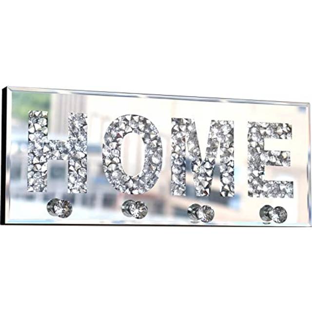 Crush Diamond Mirrored Home Letter Plaque Sign for Wall Decor  Crystal