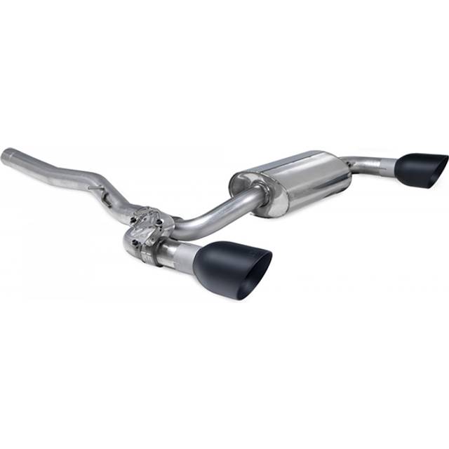 &#34;Scorpion Non-Resonated 2.75&#34; GPF Back Exhaust System - Valved&#34; - 2x 114mm Round Daytona Ceramic Black Tailpipes