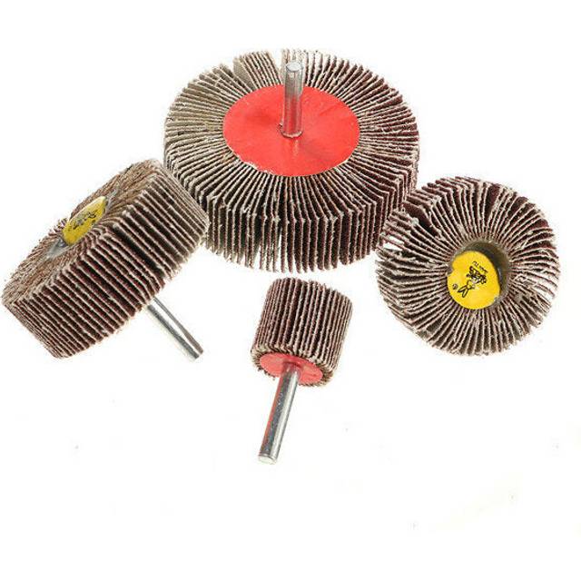 (50mm) 6mm Shank 40 Grit Sanding Wheel 25-80mm Flap Wheel Disc Sanding Abrasive Wheel
