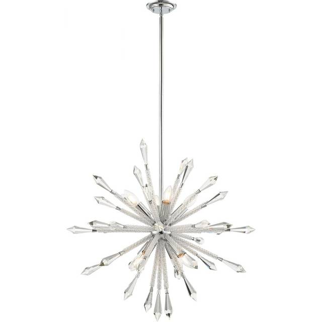 Stonecrest 8 - Light Star Pendant - Silver (120cm H X 68cm W X 68cm D)