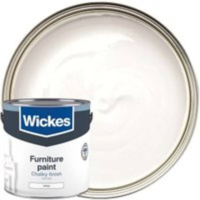 Wickes Flat Matt Furniture Paint - White - 2.5L