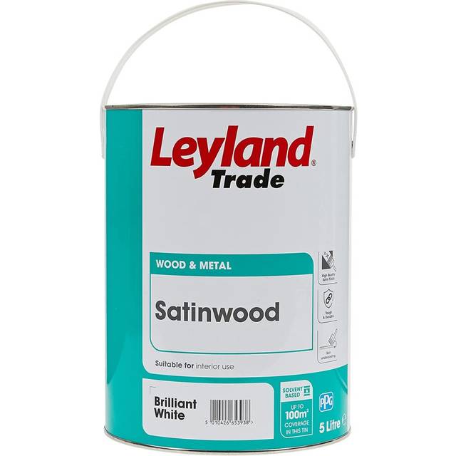 Leyland Trade Satinwood Paint - Brilliant White - ["Brilliant White","White"]