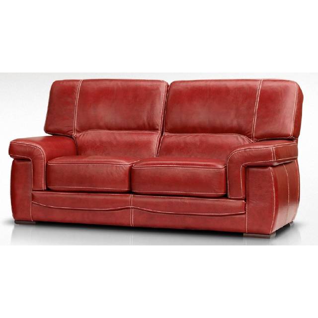 Siena Custom Made 2 Seater Sofa Settee Italian Red Real Leather