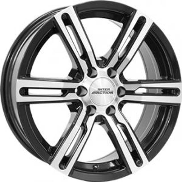 Inter Action Kargin 6 Gloss Black Polished 7x16 6/139 ET25 B110.1 (7x16 6/139 ET25 B110.1)