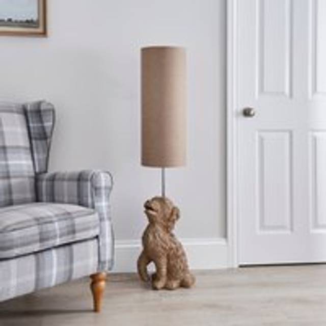 Reggie the Cockapoo Adjustable Floor Lamp - Natural