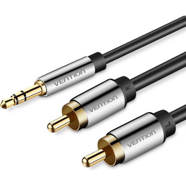 (8M) 3.5mm Stereo to 2RCA Audio Cable Speaker Cable for Computer PC DVD TV Phone Tablet