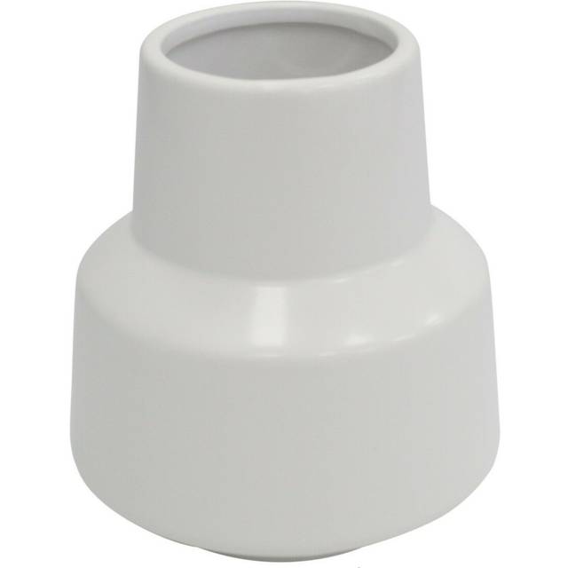 Matt White Flower Vase 16cm Tall Ceramic Retro Vase Art Decor