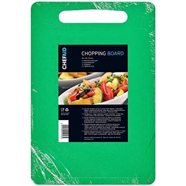 Green Poly Chopping Board, multipurpose anti-slip surface, easy clean and dishwasher safe with handle, 30 x 25cm, Other colour options available
