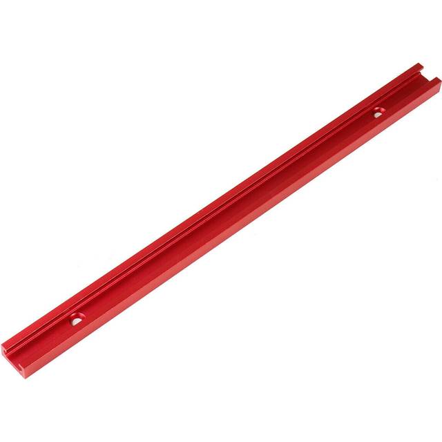 (800mm) Red Aluminum Alloy 300-1220mm T-track T-slot Miter Track Jig T Screw Fixture Slot 19x9.5mm For Table Saw Router Table Woodworking Tool