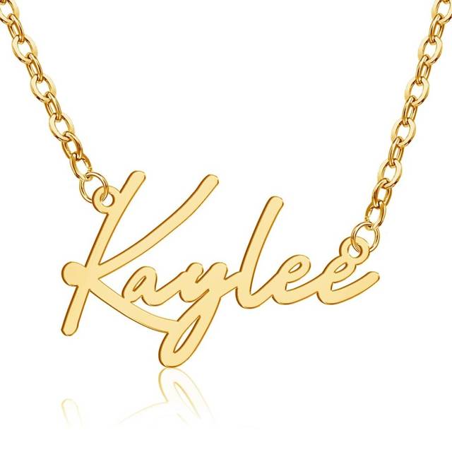 Name Necklace Personalized  Custom Made Nameplate Necklace Dainty Sterling Silver Gift for Mother Girlfriend