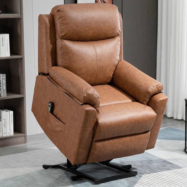 Portland Brown Power Lift Electric Recliner Chair with Remote - Single