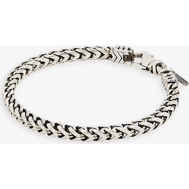 Emanuele Bicocchi Mens Silver Square Fargo-chain Sterling-silver Bracelet M - SILVER