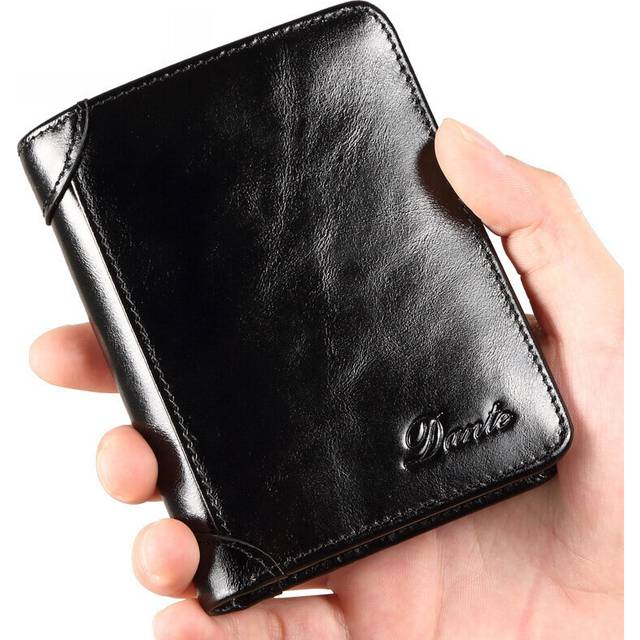 Mens Wallets Cow Leather Short Wallet Real Leather Male Cash Purses Clutch Boy Casual Wallets