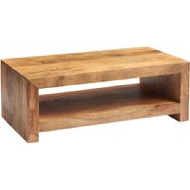 IH Design Dakota Light Mango Wood Large Contemporary Coffee Table, Brown