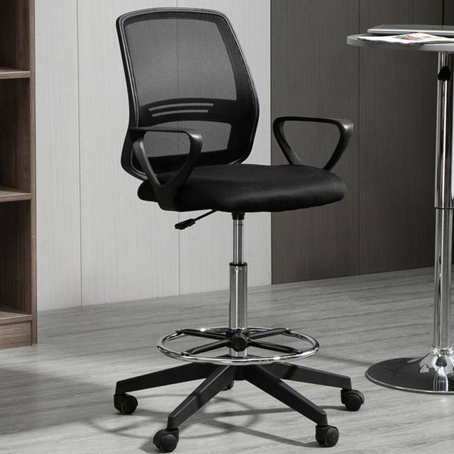 Portland Black Mesh Swivel Tall Back Office Chair - 59 x 60 x 102cm
