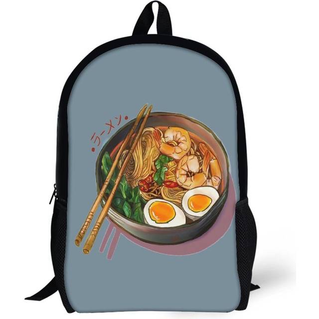 Backpacks Japanses Ramen Noodles Bowl 17inch School Bag