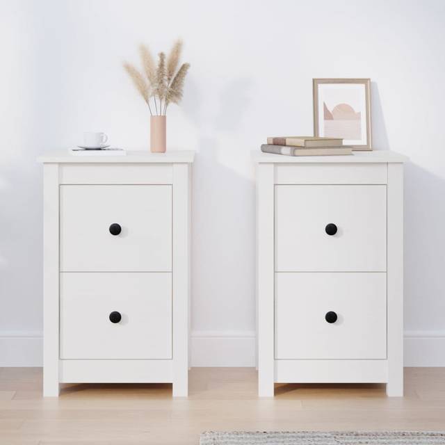 4 Drawer Bedside Table Individual/ - White (61.5cm H X 40cm W X 35cm D)